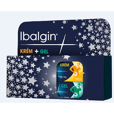 Ibalgin® 50mg/g dermální krém 100g + Ibalgin® 50mg/g gel 100g + vánoční krabička