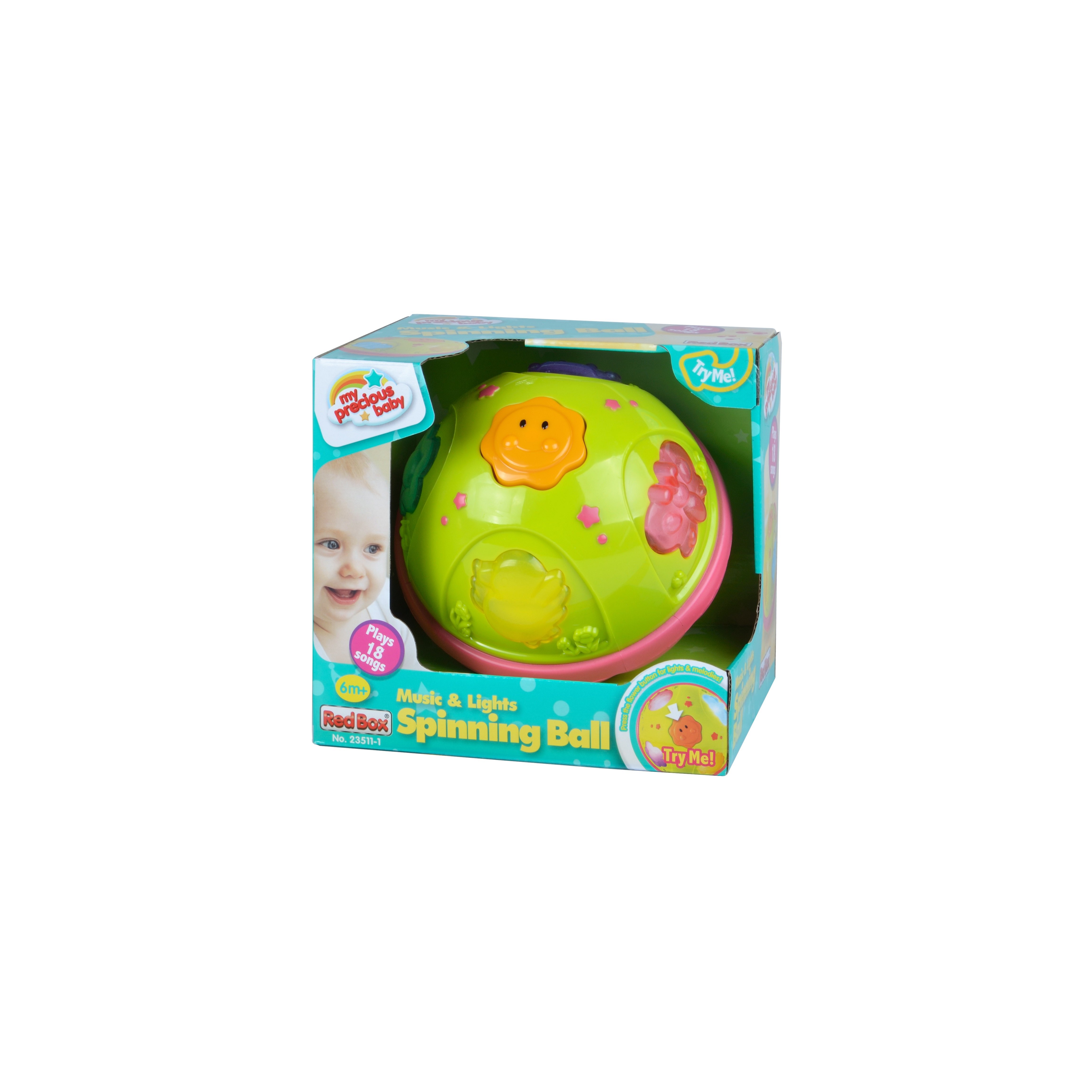 Teddies Míček pro nejmenší 18 zvuků na baterie se zvukem se světlem