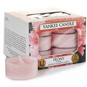 Yankee Candle Aromatické čajové svíčky Peony 12 x 9,8 g