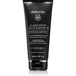 Apivita Cleansing Black Detox Jelly Cleanser čisticí gel s aktivním uhlím 150 ml