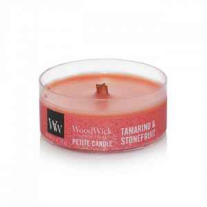 Aromatická malá svíčka s dřevěným knotem Tamarind & Stonefruit 31 g