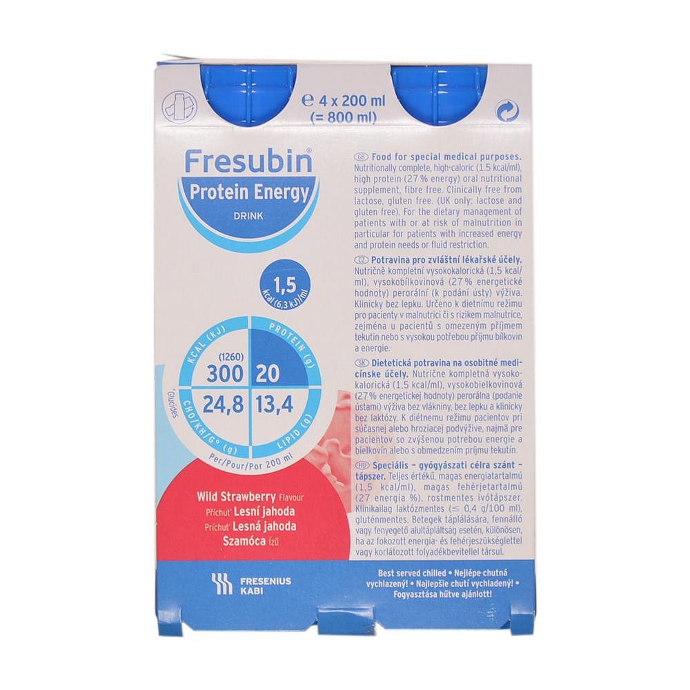 FRESUBIN PROTEIN ENERGY JAHODA 4X200ML Roztok