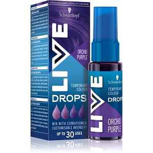 Schwarzkopf LIVE Drops smývatelný barevný stín odstín Fialová orchidej 30 ml