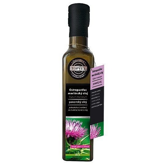 TOPVET Ostropestřec mariánský panenský olej 250ml