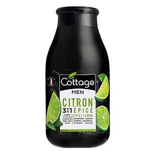 Cottage Shampoo-Shower Gel Spicy Lemon  šampón a sprchový gel 3 v 1 citron pepř 250ml