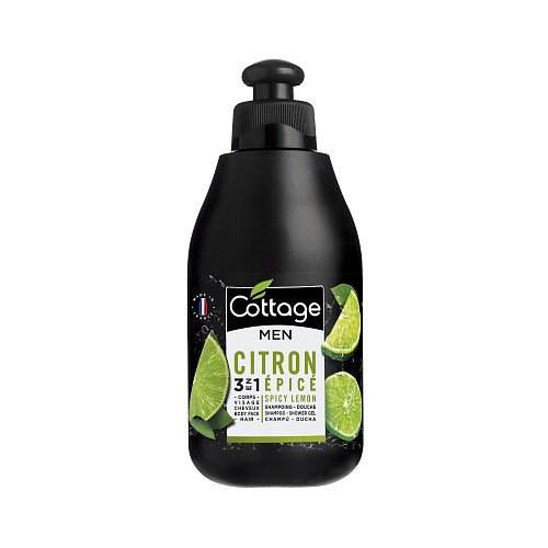 Cottage Shampoo-Shower Gel Spicy Lemon  šampón a sprchový gel 3 v 1 citron pepř 250ml