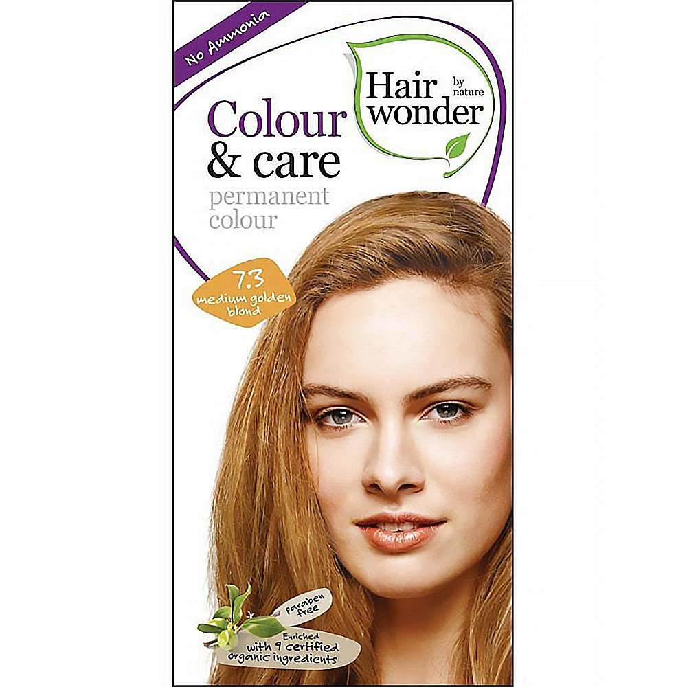 HAIRWONDER Dlouhotrvající barva BIO – středně zlatá blond 7.3 – 100 ml