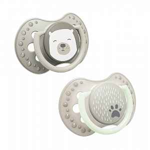 LOVI Dudlík silikonový dynamický buddy bear 0-6m 2 kusy