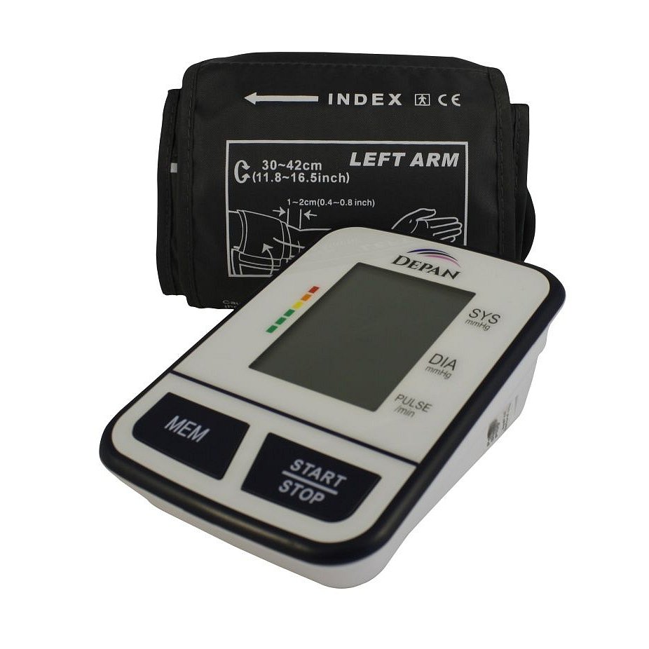Depan Automatický pažní tlakoměr s adapterem