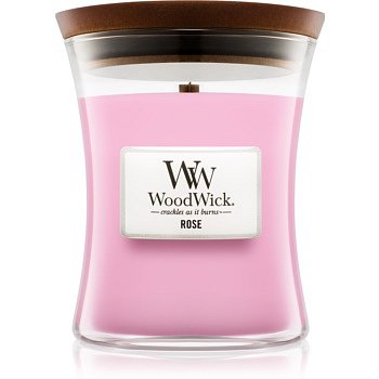 Woodwick Rose vonná svíčka 275 g s dřevěným knotem