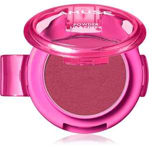 AMUSE Powder Lip & Cheek krémový pudr na rty a tváře odstín 12 Berrish 4 g