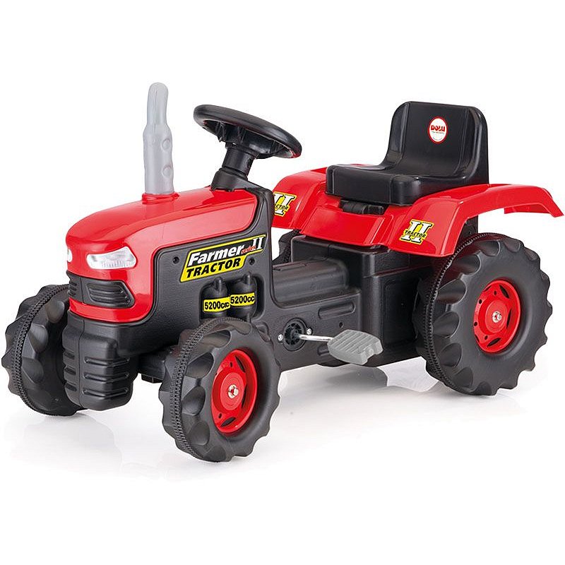 DOLU Velký šlapací traktor, červený