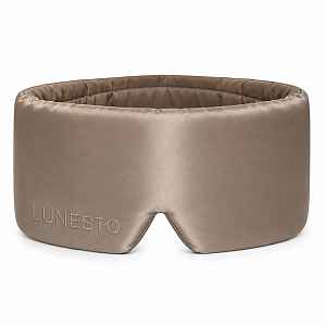 Lunesto Claire & Zen 3D hedvábná maska na oči na spání Barva: Coffee