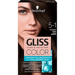 Schwarzkopf Permanentní barva na vlasy Gliss Color 5-1 Chladný hnědý