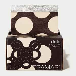 Framar Texturovaná fólie s puntíky - Big Brown Dots, 13x28cm, 500ks