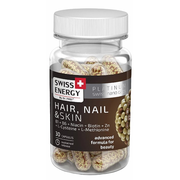 Swiss Energy Hair, Nail a Skin Kapsle s postupným uvolňováním 30 ks