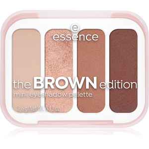 essence The Brown Edition paletka očních stínů mini 3.6 g