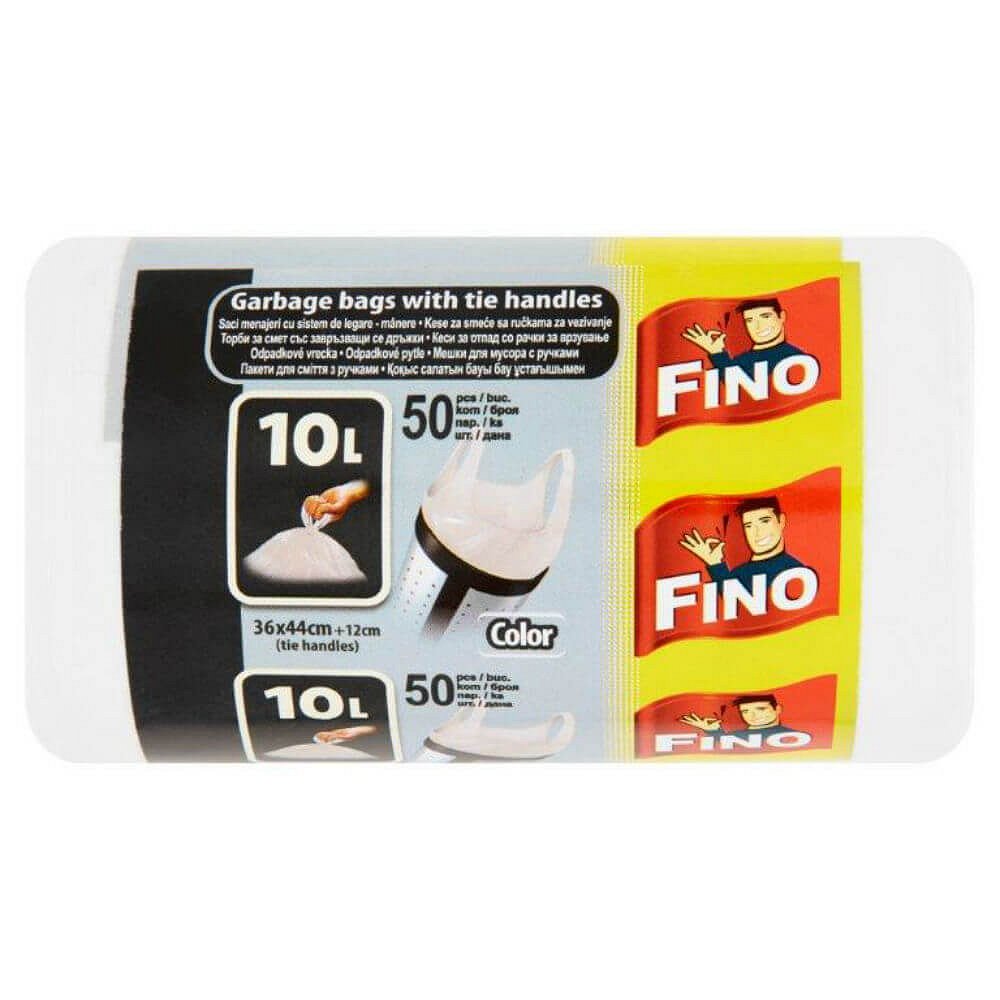 FINO Sáčky odpad ucho 10L bílé (50ks)