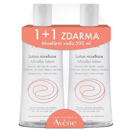 AVENE Micelární voda 500ml 1+1 ZDARMA