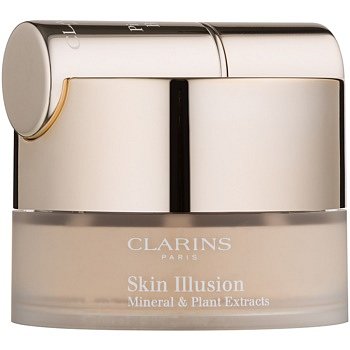 Clarins Face Make-Up Skin Illusion pudrový make-up se štětečkem odstín 108 Sand 13 g