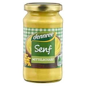 DENNREE Hořčice středně pálivá BIO 200 ml