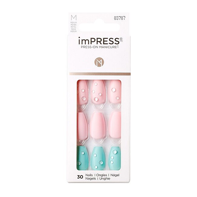 Samolepící nehty imPRESS Nails Dew Drop 30 ks