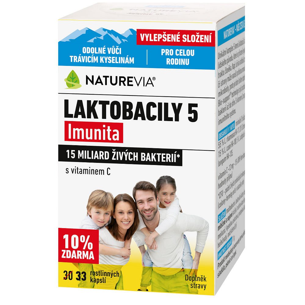 SWISS NATUREVIA Laktobacily 5 Imunita 33 kapslí VÝHODNÉ balení