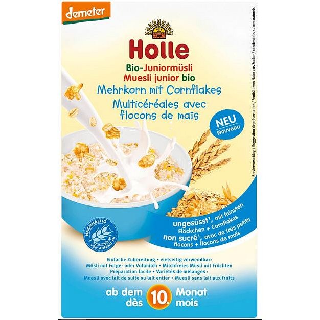 HOLLE - bio junior celozrnné musli s obilnými vločkami 250g