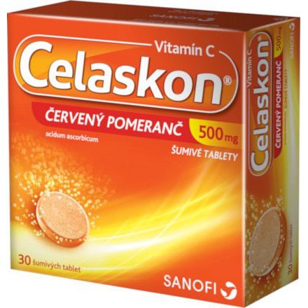 Celaskon 500 mg Červený pomeranč 30 šumivých tablet