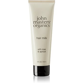 John Masters Organics Rose & Apricot bezoplachové mléko na suché konečky vlasů 118 ml