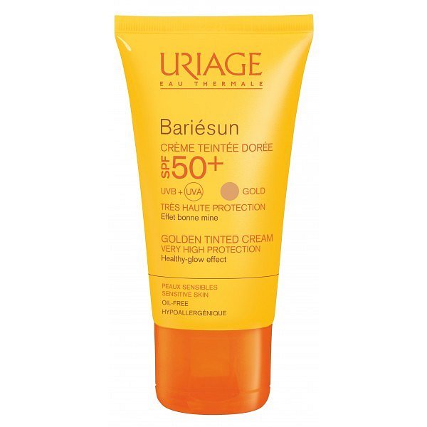 Uriage Tónovaný opalovací krém – zlatý odstín SPF 50+ Bariésun  50 ml