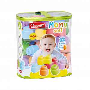 Quercetti Momy Soft Bag - měkké kostky v tašce se zipem
