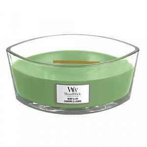 WoodWick Vonná svíčka loď Hemp & Ivy  453,6 g