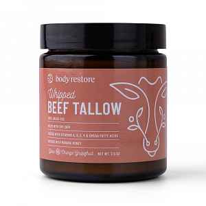 Body Restore Našlehaný tělový krém z hovězího loje pomeranč a grep 71 g