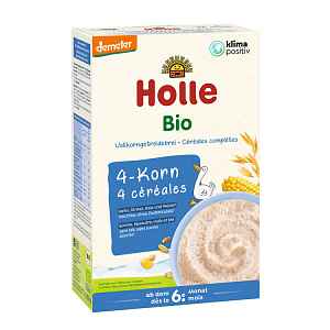 HOLLE BIO Kaše 4 zrnná celozrnná pro děti od 6. měsíce, 250 g