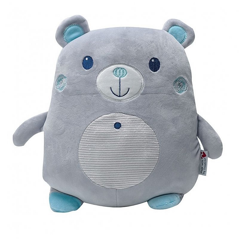 InnoGIO Plyšový polštářek malý Bear Grey/Blue