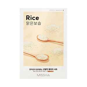 Missha Airy Fit Sheet Mask Rice plátýnková maska s výtažkem z rýže 19 g
