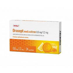 Dr.Max Orasept med a citron 0,6 mg/1,2 mg 24 pastilek