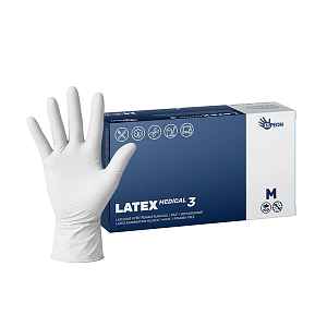 Espeon Latex Medical3 White M vyšetřovací rukavice 100 ks