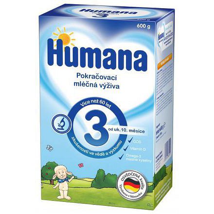 Humana 3 pokračovací výživa 600g