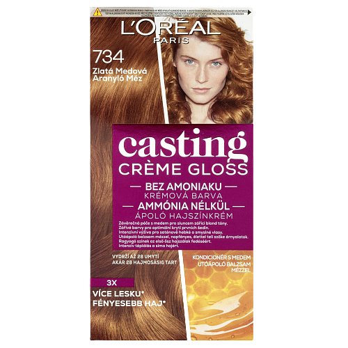 L'Oréal Paris Casting Crème Gloss Krémová semi-permanentní barva 734 Zlatá medová