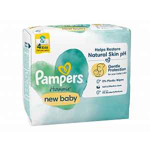 Pampers Harmonie New Baby vlhčené ubrousky 4x46 ks