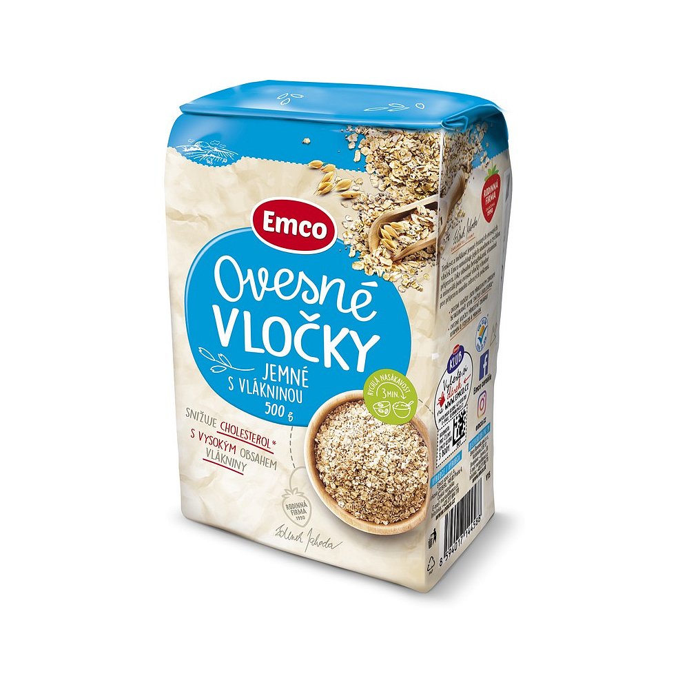 EMCO Ovesné vločky jemné s vlákninou 500 g