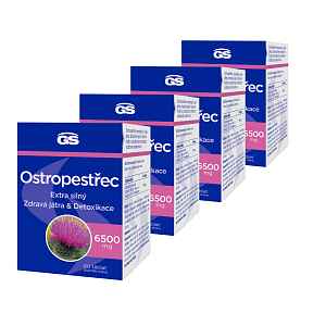 GS Ostropestřec 6500 mg, 4 × 60 tablet