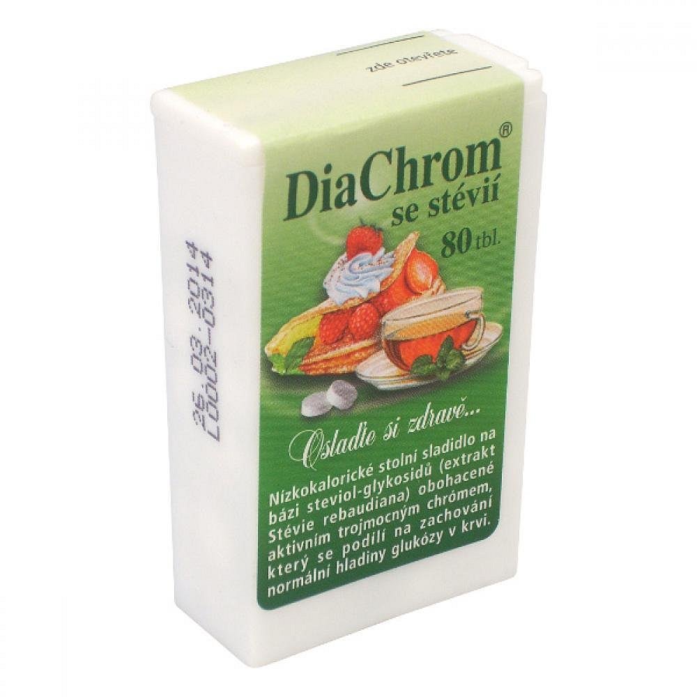 DiaChrom se stévií - nízkokalorické sladidlo 80 tablet