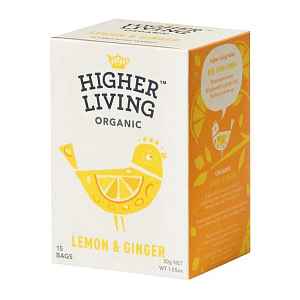 Higher Living čaj citrón a zázvor BIO 15x2g