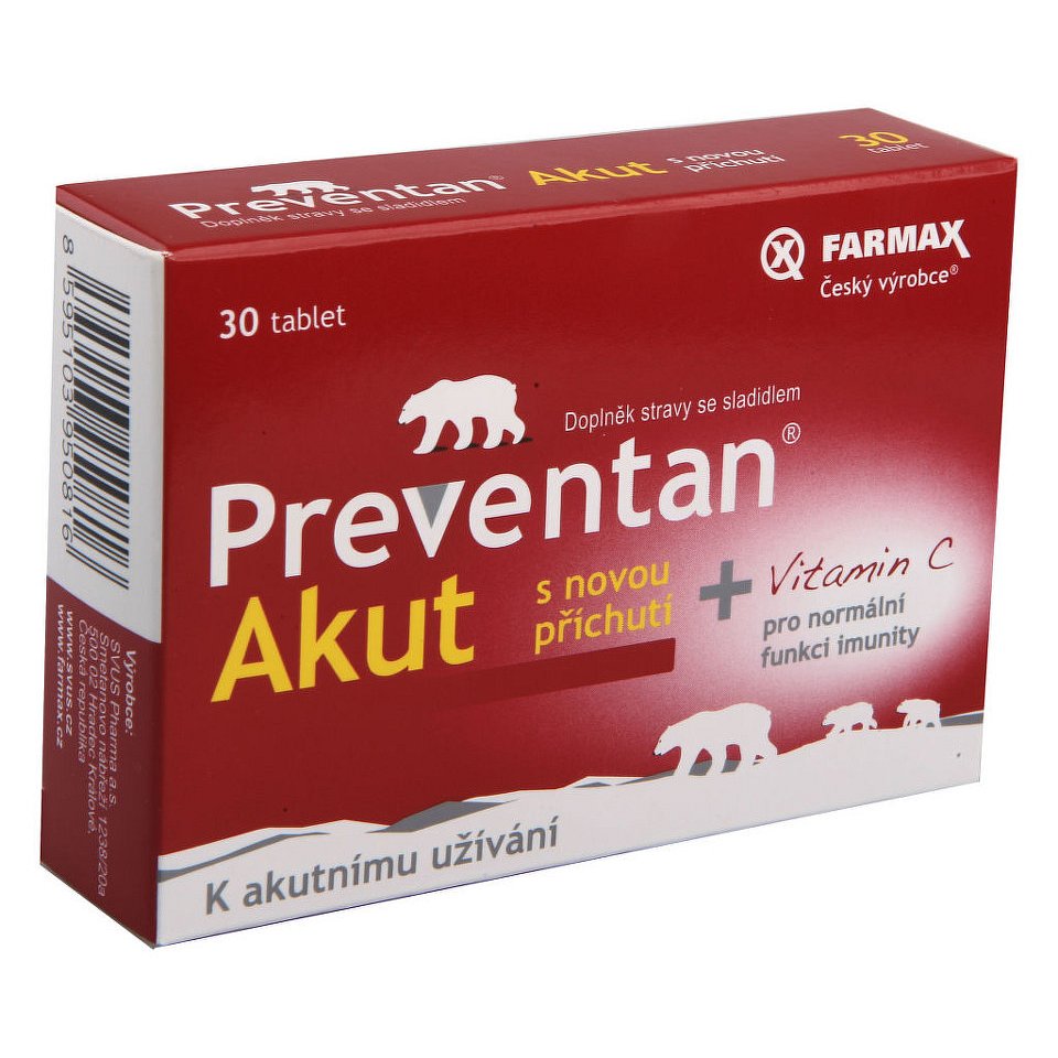 Preventan Akut tbl.30 s příchutí - II.jakost