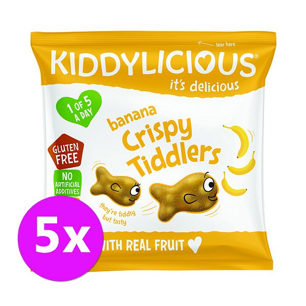 5x KIDDYLICIOUS Rybičky křupavé banánové (12g)