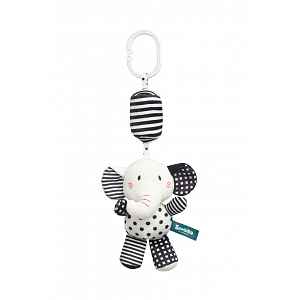 SENSILLO Závěsná hračka nejen do kočárku BLACK&WHITE - Slon