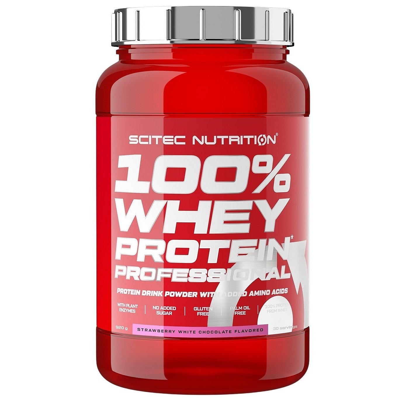 SciTec Nutrition 100% Whey Protein Professional jahoda/bílá čokoláda 920 g